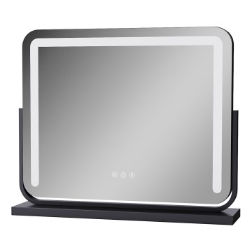 Brilagi - LED fényerőszabályozható sminktükör CALIFORNIA LED/22W/230V 3000/4000/6500K 58x43 cm fekete