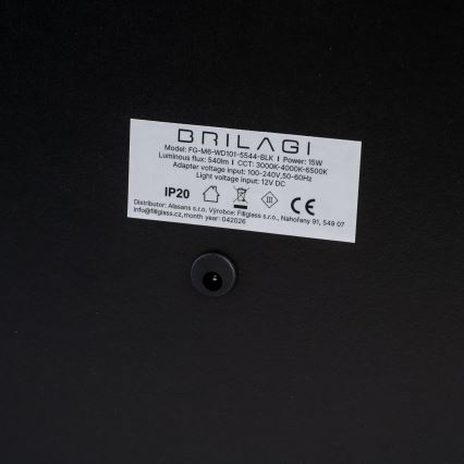 BRILAGI - Dimmelhető LED sminktükör CALIFORNIA LED/25W/230V 3000/4000/6500K 55x44 cm fekete
