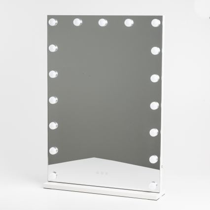 BRILAGI - Fényerőszabályozható sminktükör HOLLYWOOD LED/15W/230V CCT + 2x USB 55x77 cm fehér