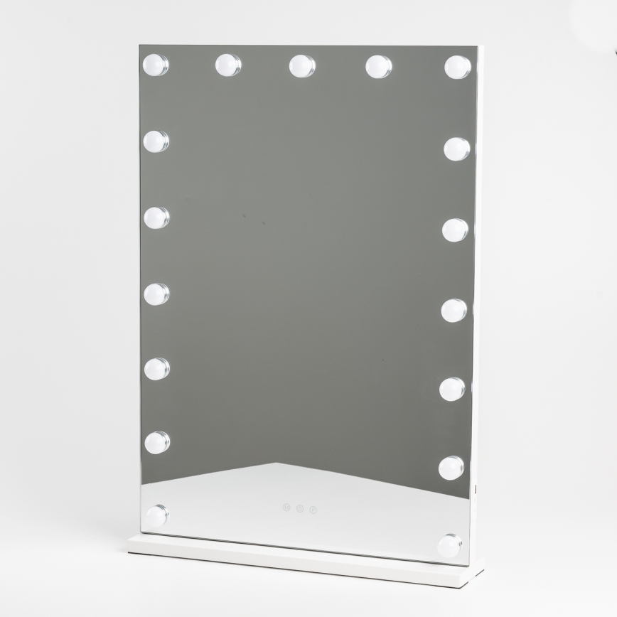 BRILAGI - Fényerőszabályozható sminktükör HOLLYWOOD LED/15W/230V CCT + 2x USB 55x77 cm fehér