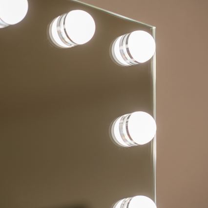 BRILAGI - Fényerőszabályozható sminktükör HOLLYWOOD LED/15W/230V CCT + 2x USB 55x77 cm fehér