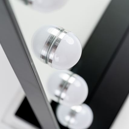 BRILAGI - LED Dimmelhető sminktükör HOLLYWOOD LED/15W/230V CCT + 2x USB 60x50 cm fekete