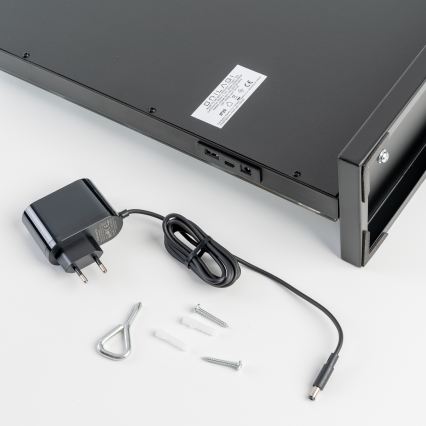 BRILAGI - LED Dimmelhető sminktükör HOLLYWOOD LED/15W/230V CCT + 2x USB 60x50 cm fekete