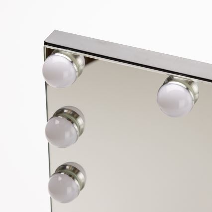 BRILAGI - LED Fényerőszabályozható sminktükör HOLLYWOOD LED/15W/230V CCT + USB fekete