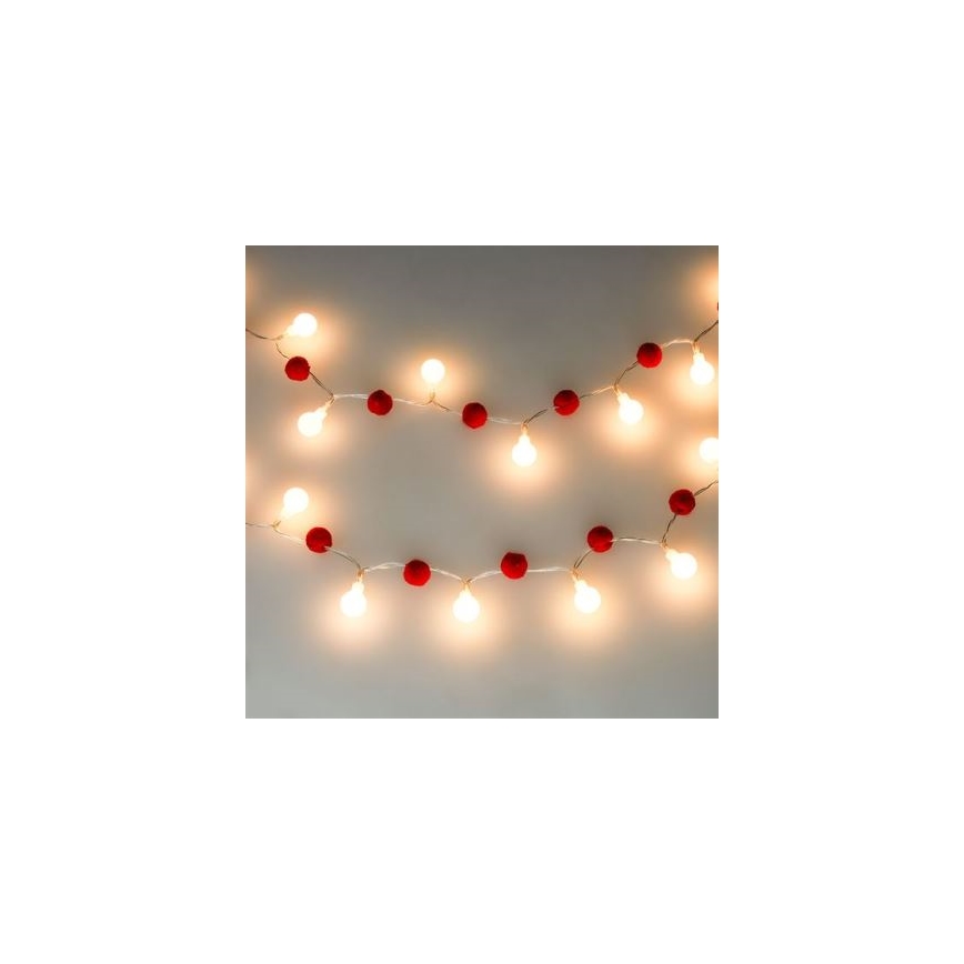 Brilagi - LED fényfüzér 20xLED/2xAA 1,8 m meleg fehér