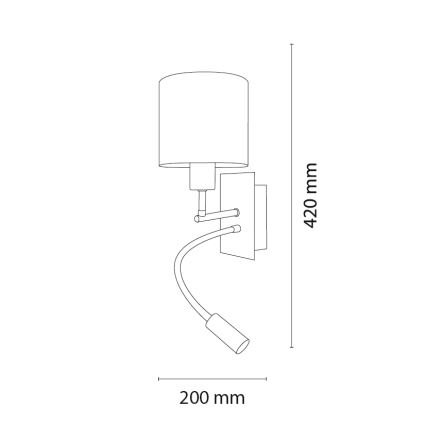 Brilagi - LED gyerek állítható fali lámpa BOBO 1xE27/25W/230V + LED/3W matt króm/fehér/nyuszik