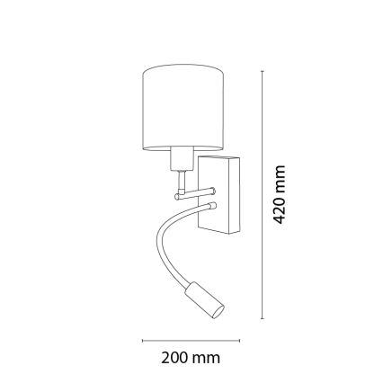 Brilagi - LED gyerek hajlítható fali lámpa BOBO WOOD 1xE27/25W/230V + LED/3W tölgy/fekete/fehér/zöld/dzsungel