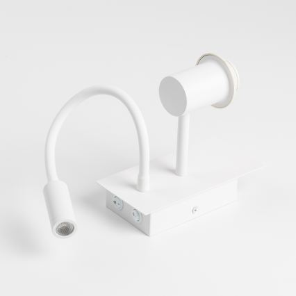 Brilagi - LED flexibilis fali lámpa NUBILA 1xE27/25W/230V + LED/3W fehér/sárga