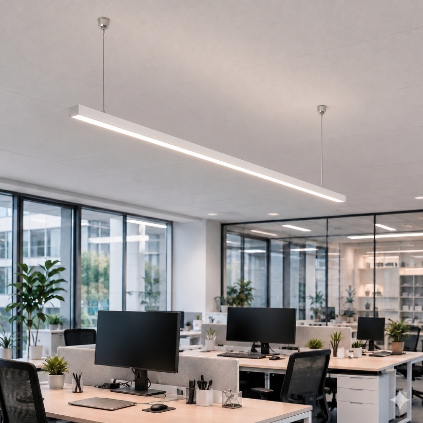 Brilagi - LED függesztett lámpa FULLDAY LED/30/40/50W/230V 2700/4000/6000K 150 cm fehér