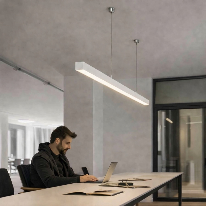 Brilagi - LED függesztett lámpa FULLDAY LED/30/40/50W/230V 2700/4000/6000K 150 cm fehér