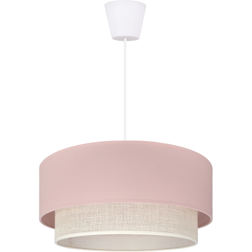 Brilagi - LED függeszték kábelen BOHO BOBO 1xE27/10W/230V átm. 40 cm rózsaszín/krémszínű