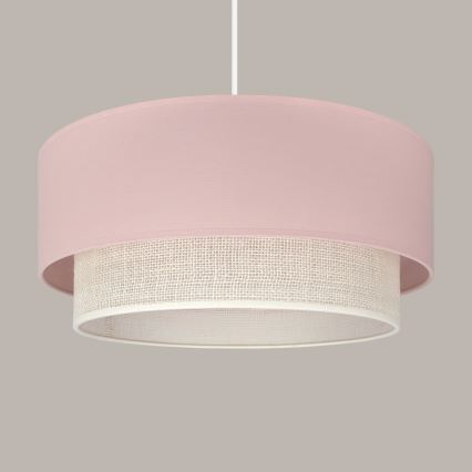 Brilagi - LED függeszték kábelen BOHO BOBO 1xE27/60W/230V átm. 40 cm rózsaszín/krémszínű