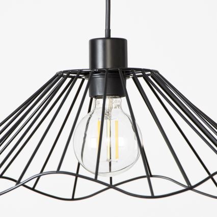 Brilagi - LED függeszték kábelen CERIA WIRE 1xE27/40W/230V Ø 40 cm fekete