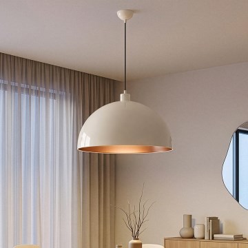Brilagi - LED függeszték kábelen METALO 1xE27/40W/230V átm. 60 cm bézs/rézszínű