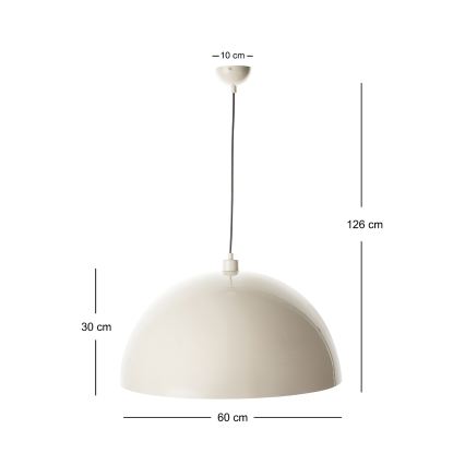Brilagi - LED függeszték kábelen METALO 1xE27/40W/230V átm. 60 cm bézs/rézszínű