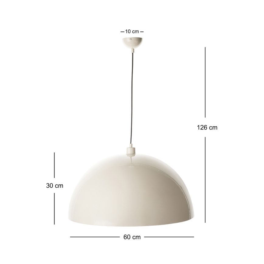 Brilagi - LED függeszték kábelen METALO 1xE27/40W/230V átm. 60 cm bézs/rézszínű