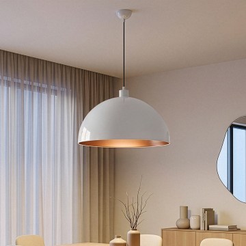 Brilagi - LED függeszték kábelen METALO 1xE27/40W/230V Ø 60 cm fehér/rézszínű