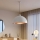Brilagi - LED függeszték kábelen METALO 1xE27/40W/230V Ø 60 cm fehér/rézszínű