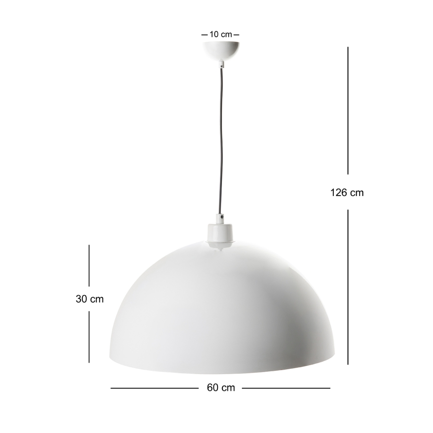 Brilagi - LED függeszték kábelen METALO 1xE27/40W/230V Ø 60 cm fehér/rézszínű