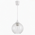 Brilagi - LED függeszték kábelen RETRO GLASS 1xE27/60W/230V Ø 18 cm fehér/átlátszó