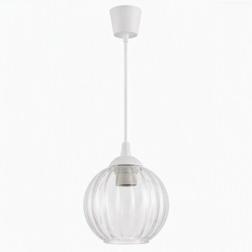 Brilagi - LED függeszték kábelen RETRO GLASS 1xE27/60W/230V Ø 18 cm fehér/átlátszó