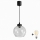 Brilagi - LED függeszték kábelen RETRO GLASS 1xE27/60W/230V Ø 25 cm fekete/átlátszó