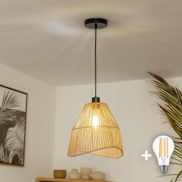 Brilagi - LED függeszték kábellel CERIA BOHO 1xE27/40W/230V átm. 30 cm barna