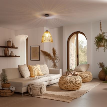 Brilagi - LED függeszték kábellel CERIA BOHO 1xE27/40W/230V átm. 30 cm barna