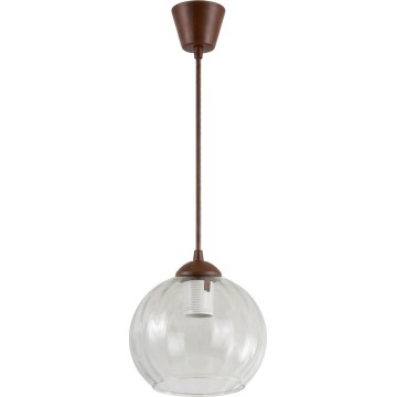 Brilagi - LED függeszték kábellel RETRO GLASS 1xE27/60W/230V átm. 25 cm barna/átlátszó
