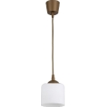 Brilagi - LED függeszték kábellel RETRO GLASS 1xE27/60W/230V Ø 10 cm barna/fehér