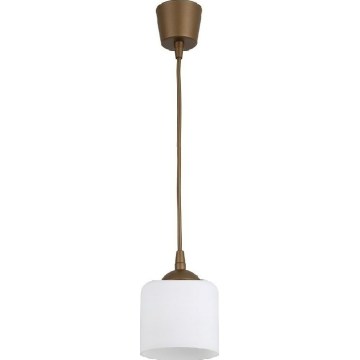 Brilagi - LED függeszték kábellel RETRO GLASS 1xE27/60W/230V Ø 10 cm barna/fehér