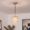 Brilagi - LED függeszték zsinóron NUBILA 1xE27/60W/230V átm. 14 cm fekete/világosbarna