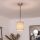 Brilagi - LED függeszték zsinóron NUBILA 1xE27/60W/230V átm. 14 cm fekete/világosbarna
