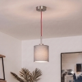 Brilagi - LED függeszték zsinóron NUBILA 1xE27/60W/230V átm. 14 cm piros/világosszürke