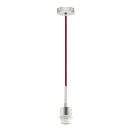Brilagi - LED függeszték zsinóron NUBILA 1xE27/60W/230V átm. 14 cm piros/világosszürke