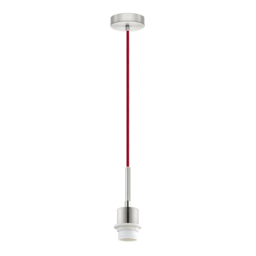 Brilagi - LED függeszték zsinóron NUBILA 1xE27/60W/230V átm. 14 cm piros/világosszürke