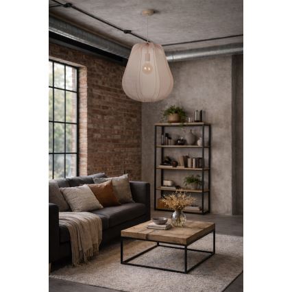 Brilagi - LED függőlámpa ARVEN kábelen 1xE27/8W/230V átm. 37 cm bézs