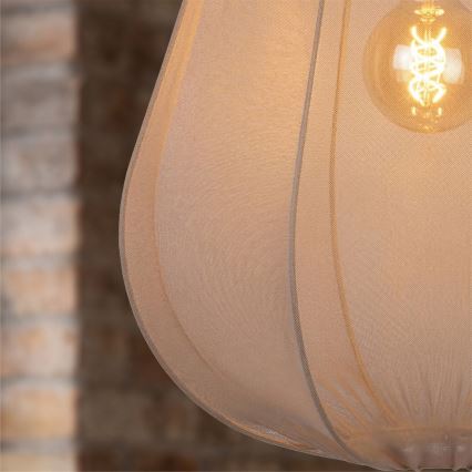 Brilagi - LED függőlámpa ARVEN kábelen 1xE27/8W/230V átm. 37 cm bézs
