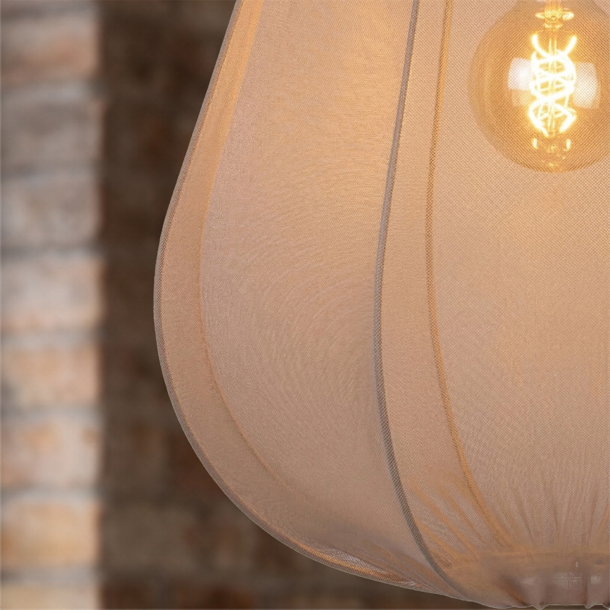 Brilagi - LED függőlámpa ARVEN kábelen 1xE27/8W/230V átm. 37 cm bézs