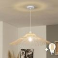 Brilagi - LED függőlámpa kábelen CERIA BOHO 1xE27/40W/230V átm. 100 cm bambusz