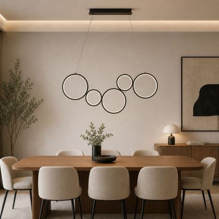 Brilagi - LED függőlámpa kábelen ECHO LED/60W/230V 4000K 100 cm fekete