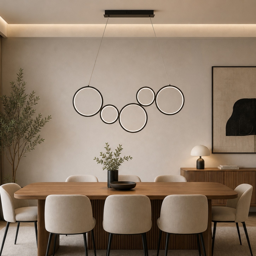 Brilagi - LED függőlámpa kábelen ECHO LED/60W/230V 4000K 100 cm fekete