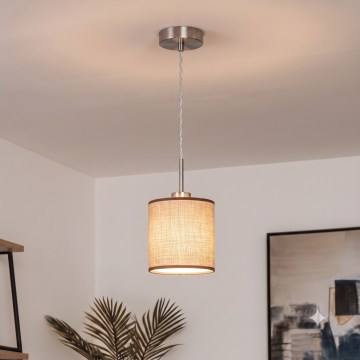 Brilagi - LED függőlámpa kábelen NUBILA 1xE27/60W/230V átm. 14 cm barna