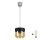 Brilagi - LED függőlámpa kábelen RETRO GLASS 1xE27/60W/230V átm. 14 cm ezüst/füstös bézs/fekete