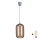 Brilagi - LED függőlámpa kábelen RETRO GLASS 1xE27/60W/230V, átmérő 14 cm, ezüst/füstbarna
