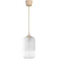 Brilagi - LED függőlámpa kábelen RETRO GLASS 1xE27/60W/230V Ø 14 cm bézs/fehér