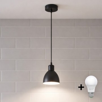 Brilagi - LED függőlámpa kábelen RIDDY 1xE27/60W/230V fekete