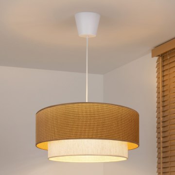Brilagi - LED függőlámpa kábellel BOHO ECO 1xE27/10W/230V átm. 40 cm bézs/krém
