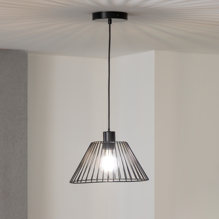 Brilagi - LED függőlámpa kábellel CERIA WIRE 1x E27/40W/230V, átmérő 30 cm, fekete