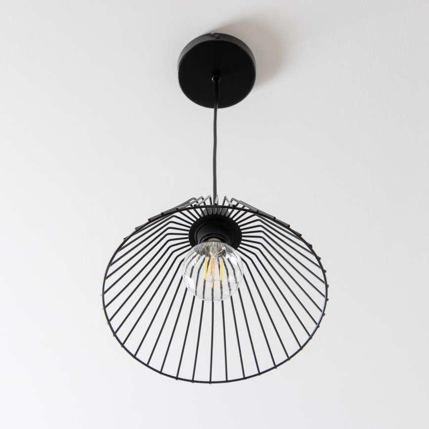 Brilagi - LED függőlámpa kábellel CERIA WIRE 1x E27/40W/230V, átmérő 30 cm, fekete